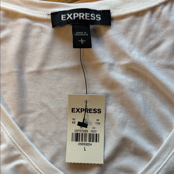 Express White Ruched Tank Top - Picture 3 of 4
